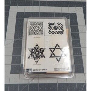Stampin Up Stars Of David Rubber Stamp Set 1999 Wood Hebrew Religious